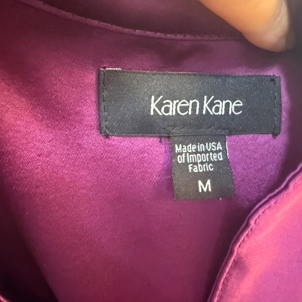 β¨ Karen Kane Sparkling Satin Top ββ Size M, NEW - Picture 7 of 10